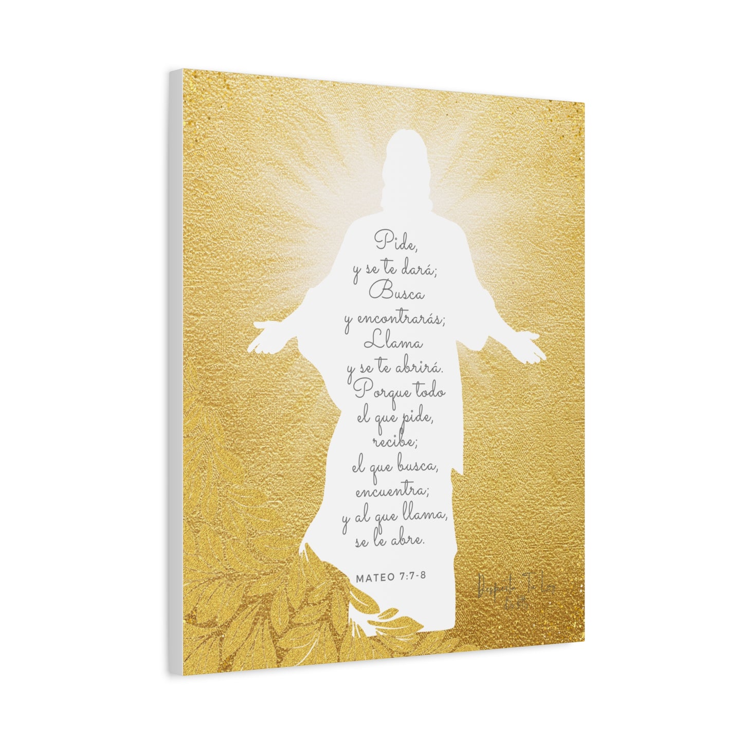 Lienzo con Imagen de Jesus- Mateo 7:7-8