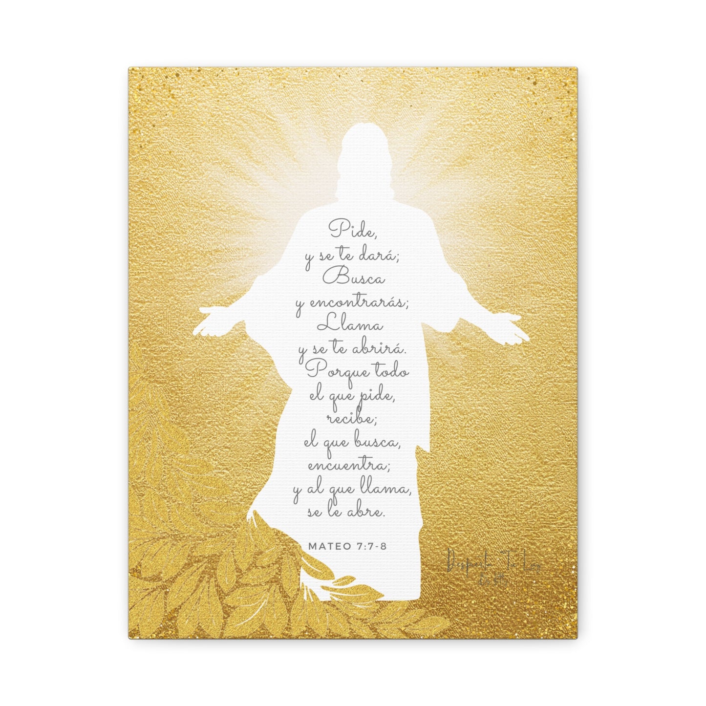 Lienzo con Imagen de Jesus- Mateo 7:7-8