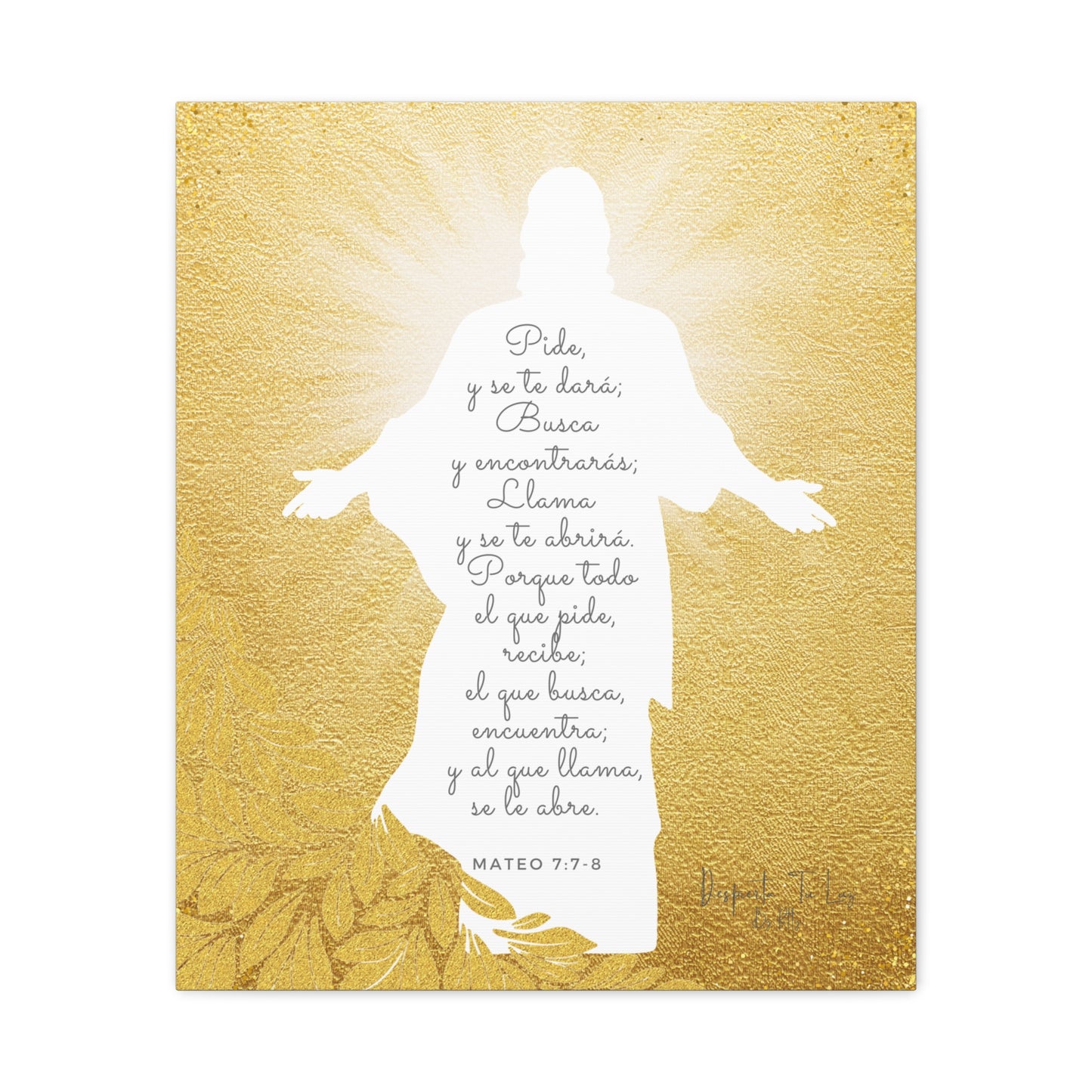 Lienzo con Imagen de Jesus- Mateo 7:7-8