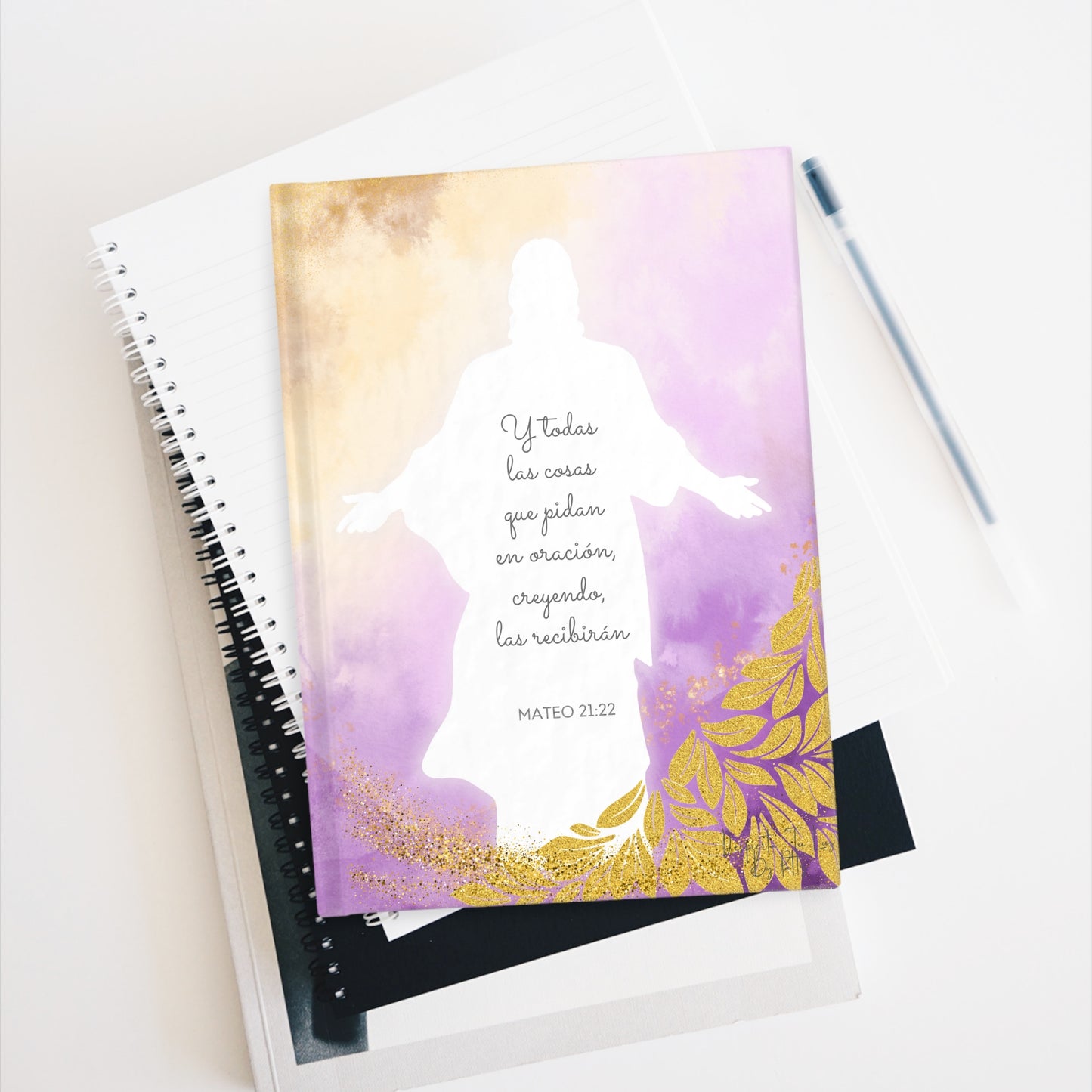 Diario Para Escribir con Imagen de Jesus- Mateo 21:22