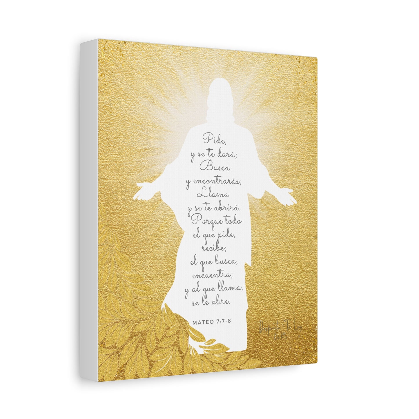 Lienzo con Imagen de Jesus- Mateo 7:7-8