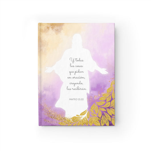 Diario Para Escribir con Imagen de Jesus- Mateo 21:22