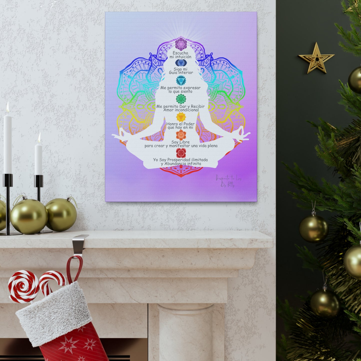 Lienzo con Afirmaciones Para Cada Chakra