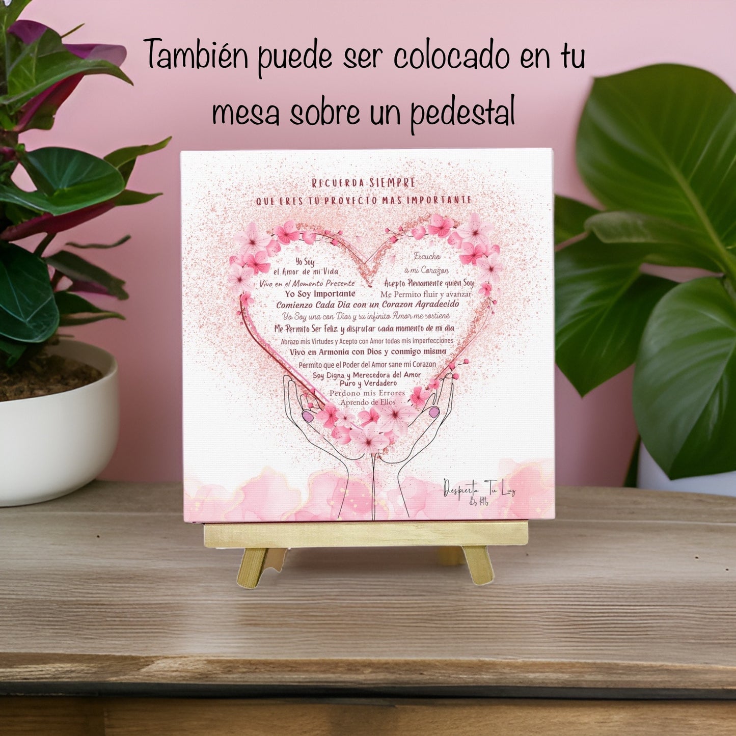 Lienzo con Afirmaciones  de Amor Propio